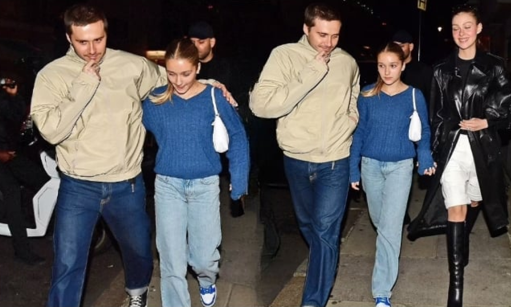 Nicola Peltz, Brooklyn Beckham join Harper Beckham for heartwarming dinner date