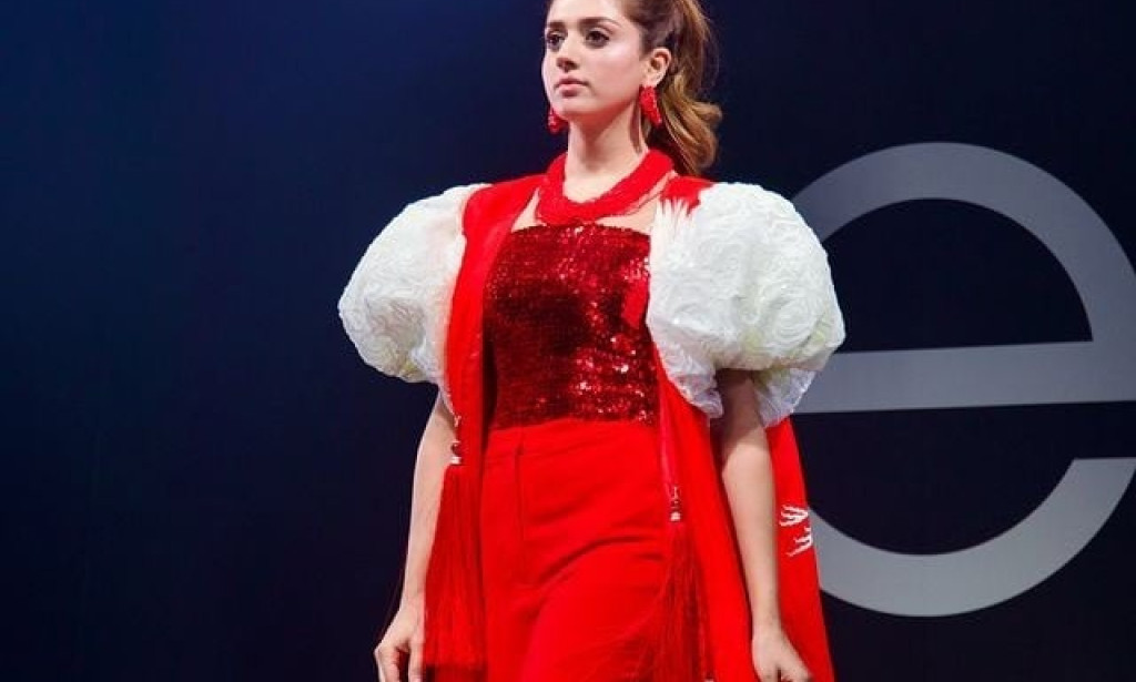 Jannat Mirza debuts in Japanese fashion industry [See ramp walk photos]